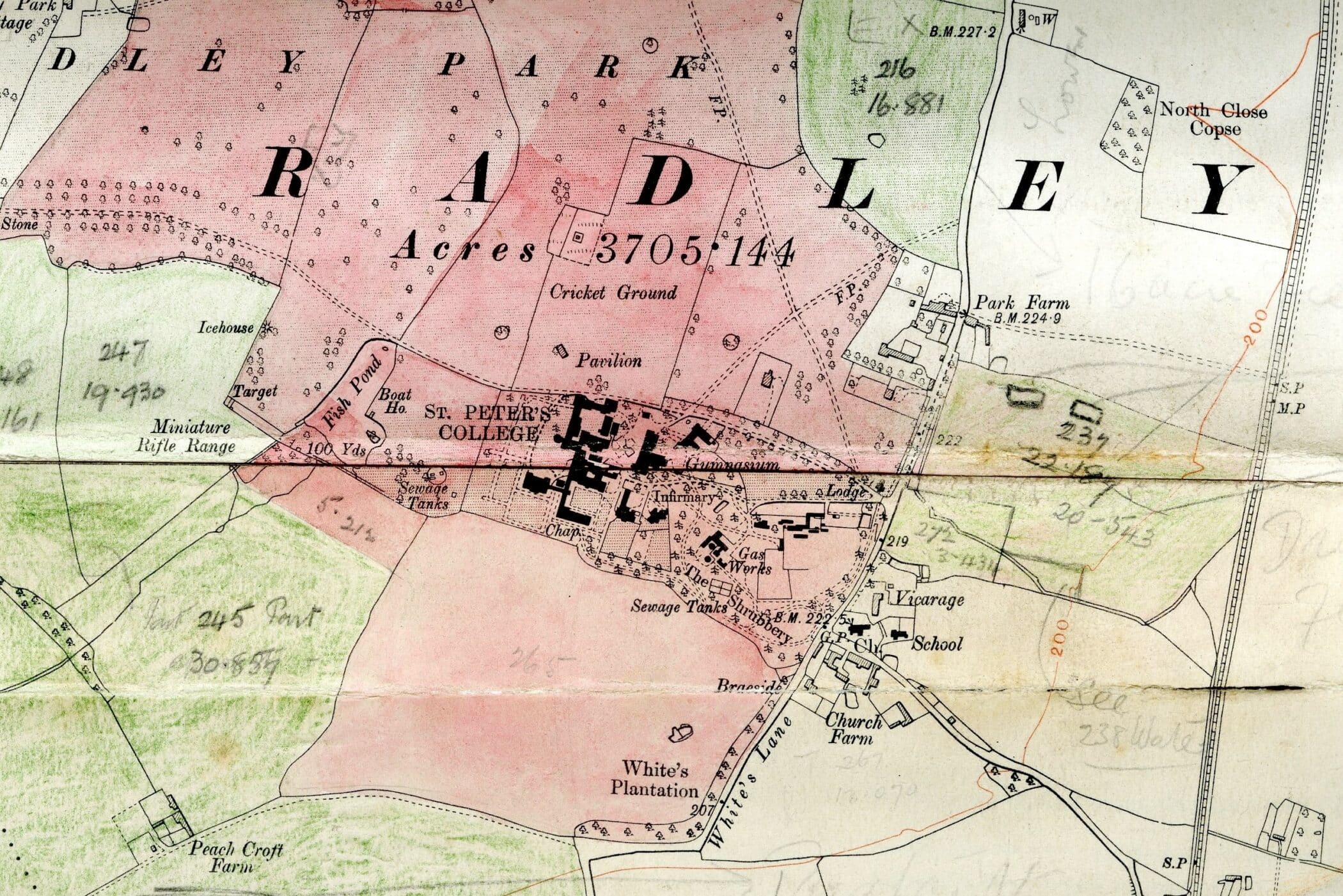 Old OS Map of Radley
