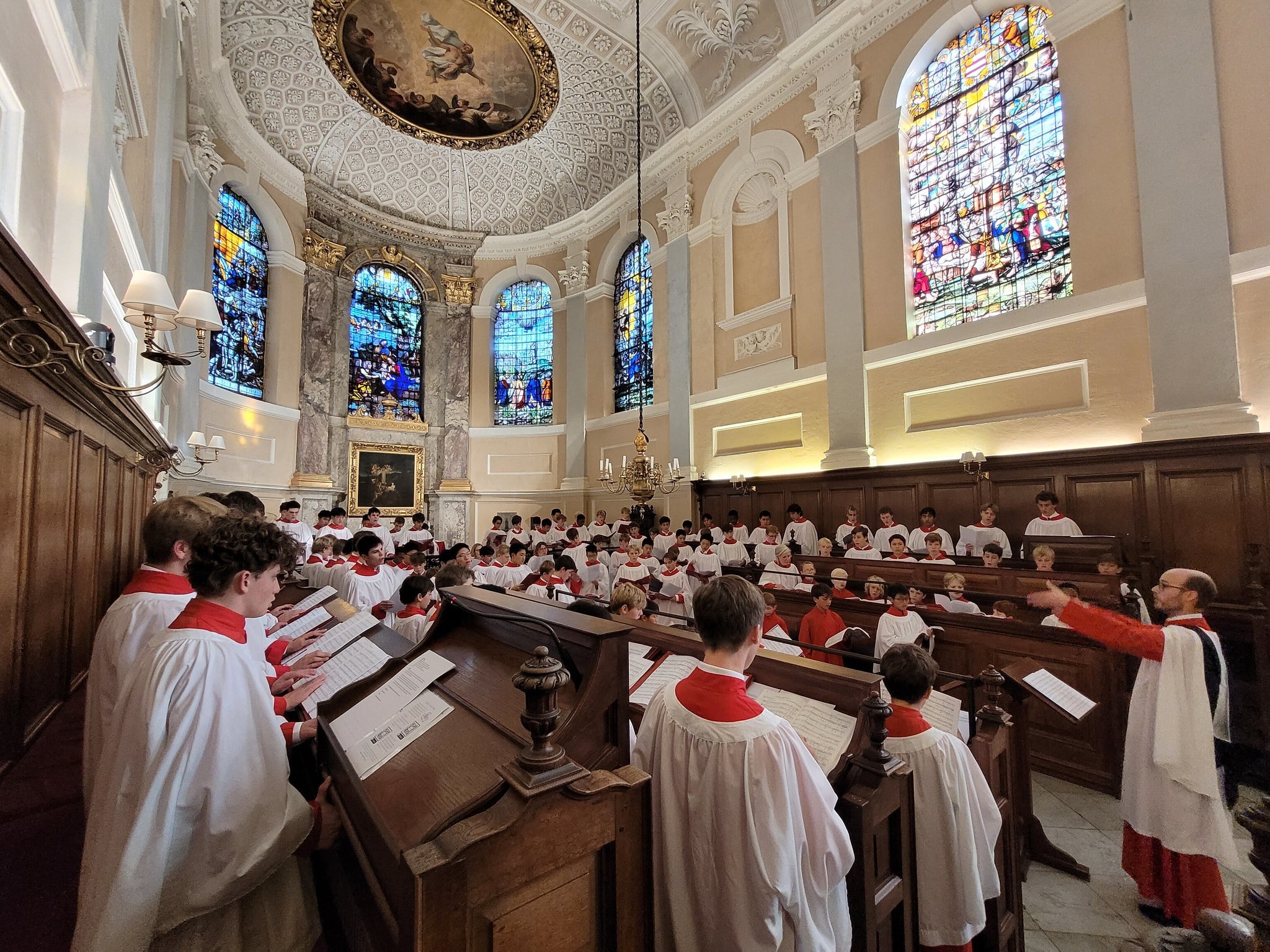 Radley College choir singing Evensong in Oxford