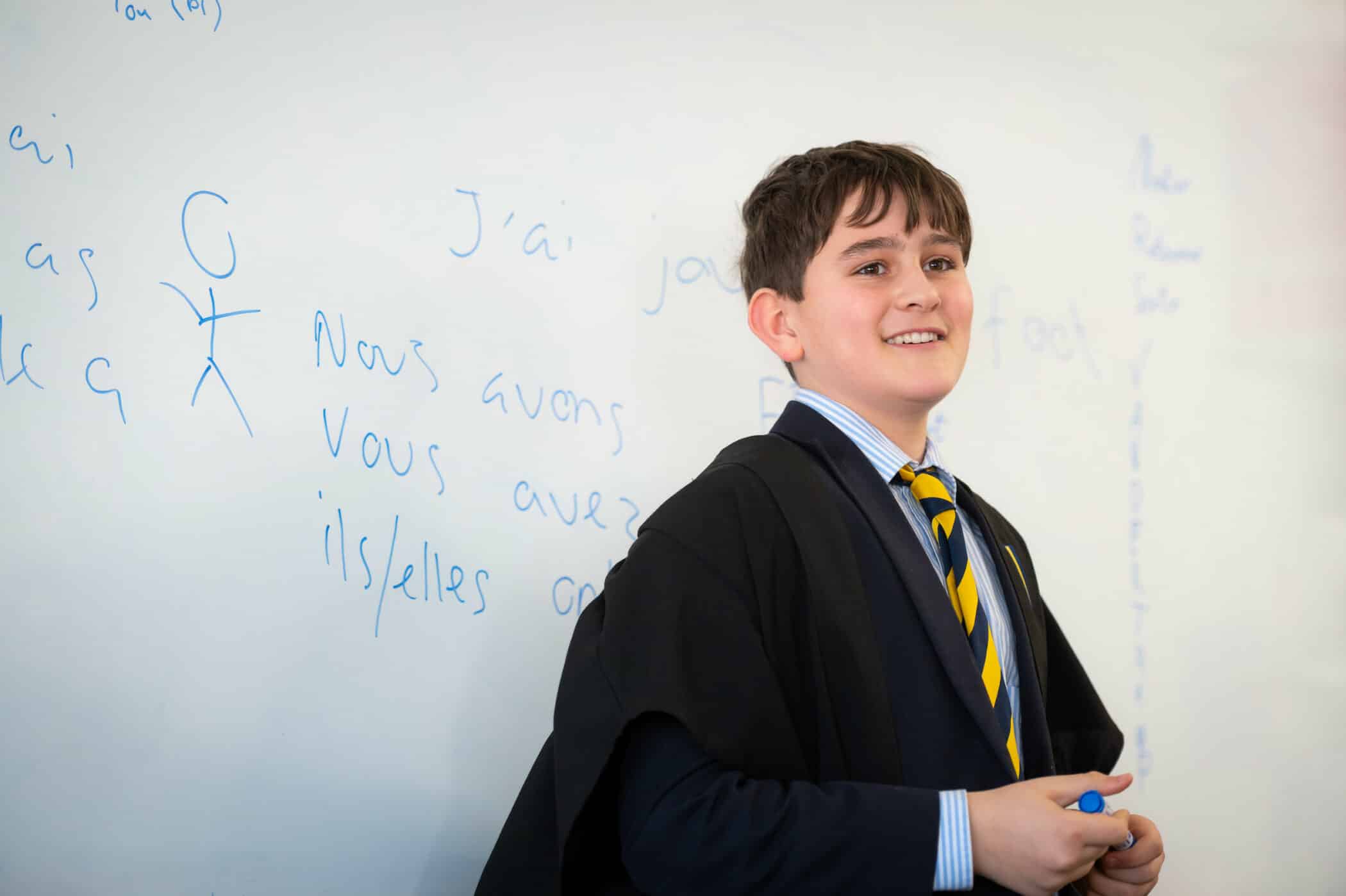 Boy in academic lesson at Radley College