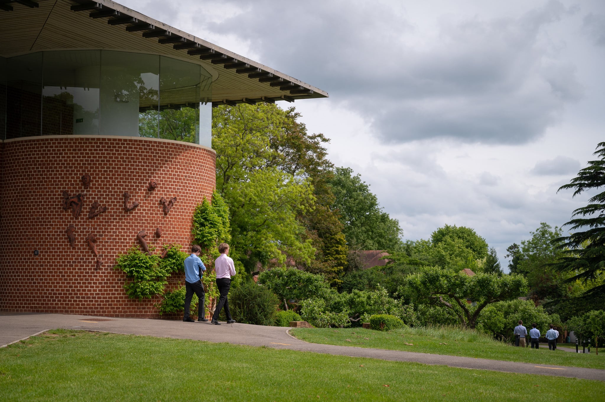 Radley College campus with boys