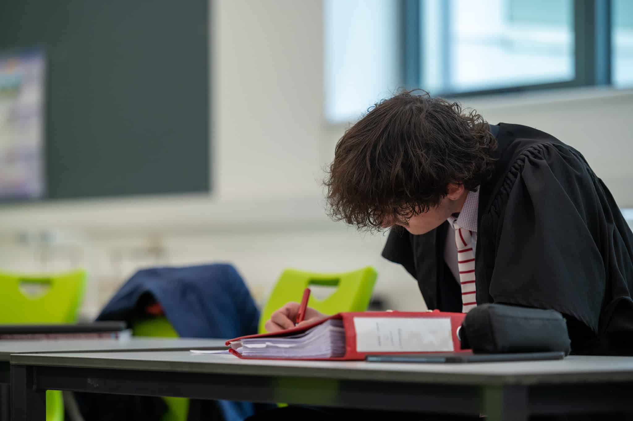 Boy working at Radley College